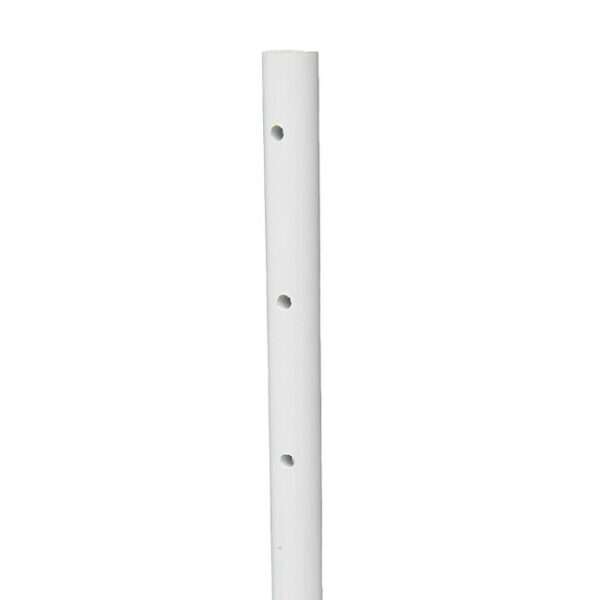 1/2" x 48" Round Fiberglass Posts w/UV, White, Drilled every 2"