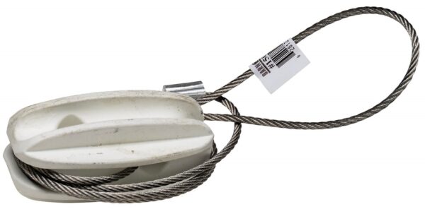 White Hi-Strain Corner/End Insulator with Cable