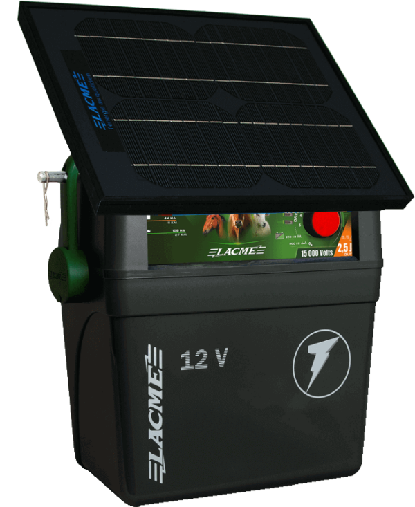 Clovert B25 12v 2.5 Joule Fencer with 14 W Solar Panel (Less Battery)