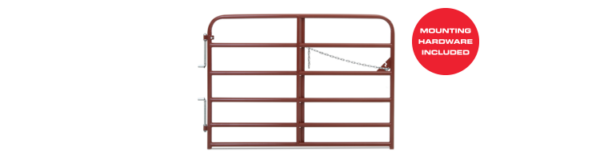 6Ft True North Utility 6 Bar Gate 48" RED