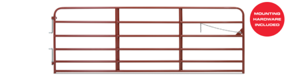 12Ft True North Utility 6 Bar Gate 48" RED