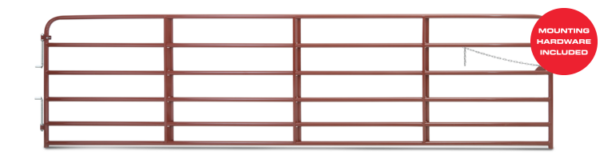 16Ft True North Utility 6 Bar Gate 48" RED