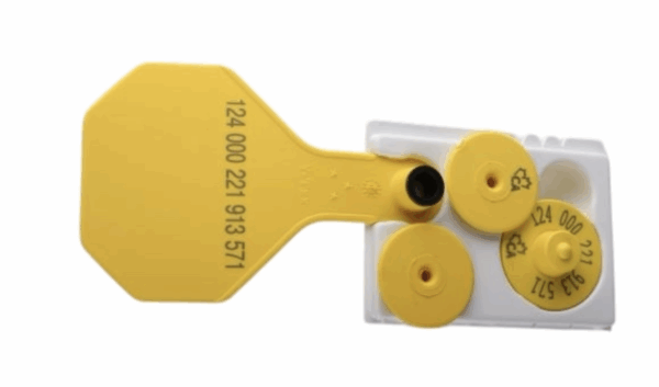 Yellow FDX 3-Star RFID Matched Set Small Print 20 RFID & 20 3 Star Tags